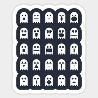 Halloween Ghost Emoticons Sticker